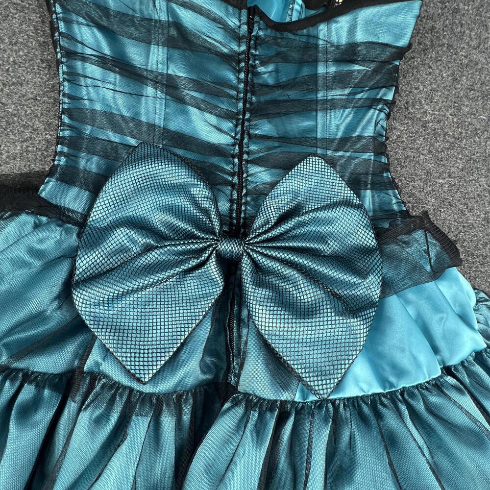Vintage 80s Teal & Black Tulle Dance Costume | Theater Phoenix Design | M